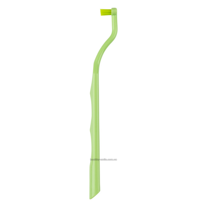 Toothbrush for braces, implants and dentures, Green
